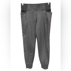 CALIA by Carrie Underwood gray jogger pants high rise with pockets cuffed ankle